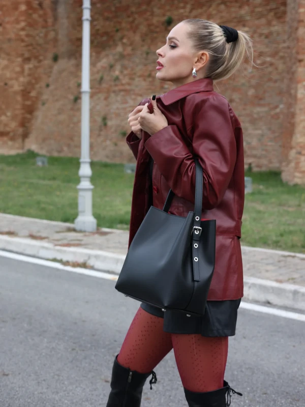 Сумка шопер з натуральної шкіри 