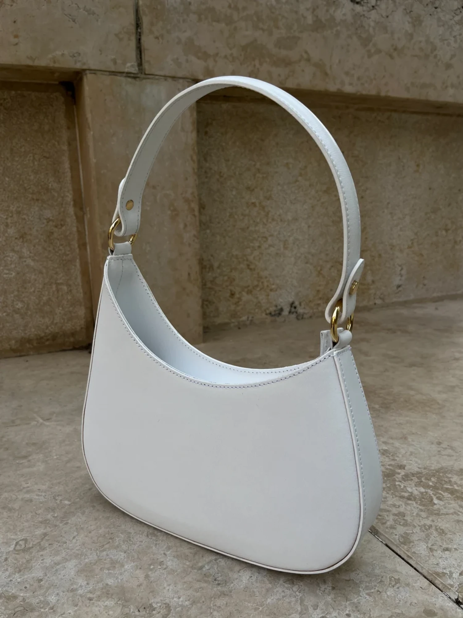 Сумка багет з натуральної шкіри 