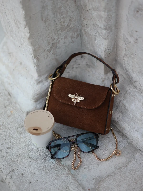 Сумка клатч з натуральної замші