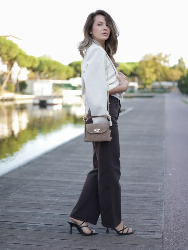 Сумка клатч з натуральної замші