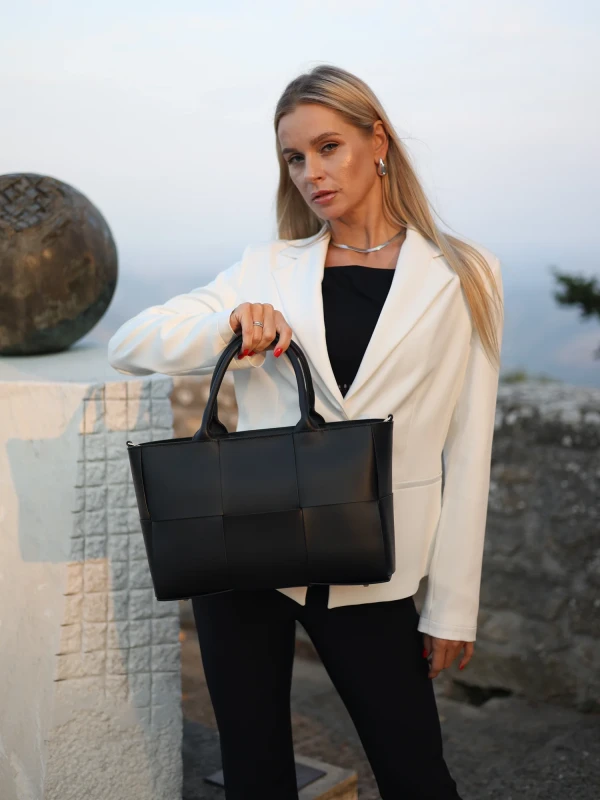 Сумка шопер з натуральної шкіри 