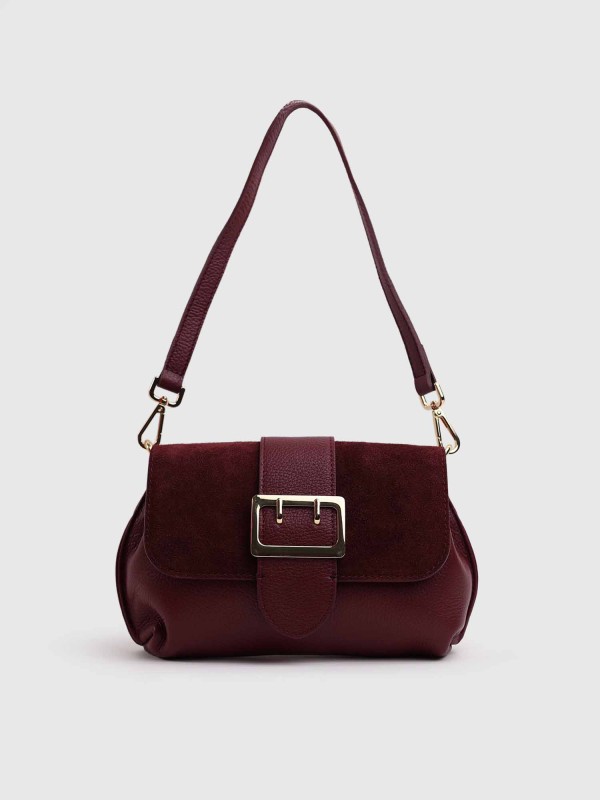 Сумка комбінована з натуральної шкіри, натуральної замши