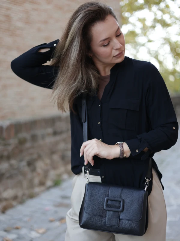 Сумка класична з натуральної шкіри 