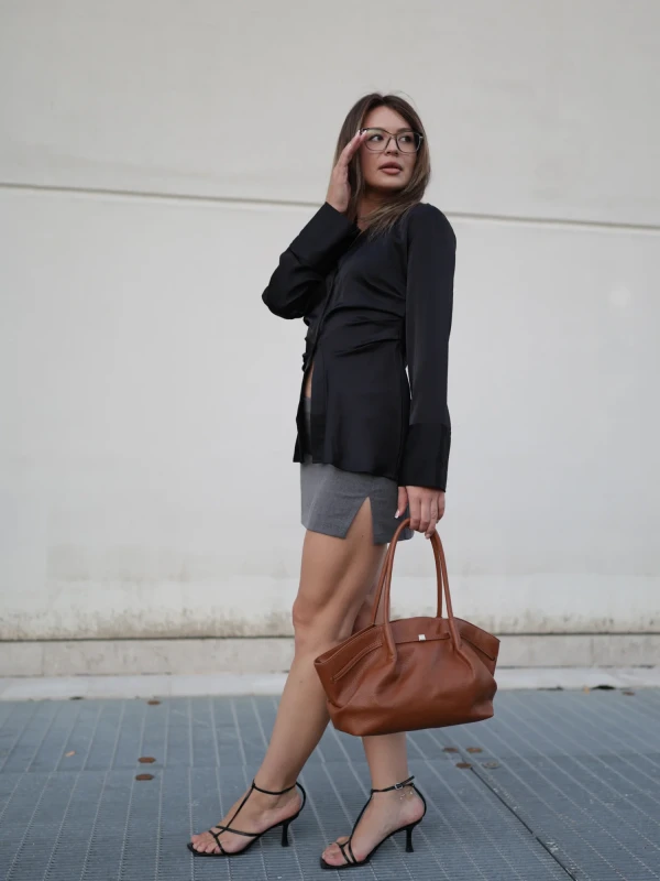 Сумка шопер з натуральної шкіри 