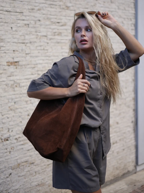 Сумка шопер з натуральної шкіри 