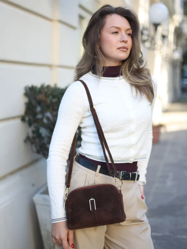 Сумка класична з натуральної замші