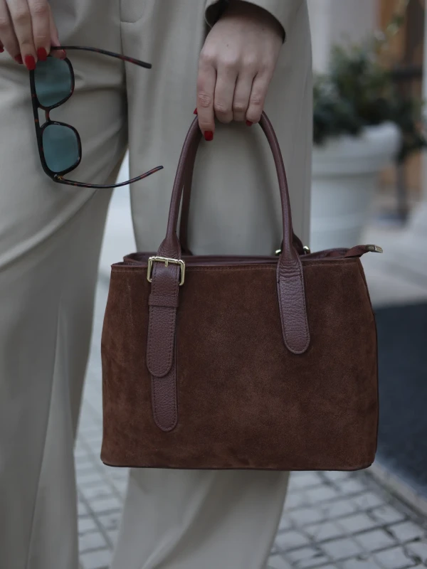 Сумка шопер з натуральної замші