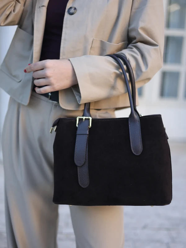 Сумка шопер з натуральної замші