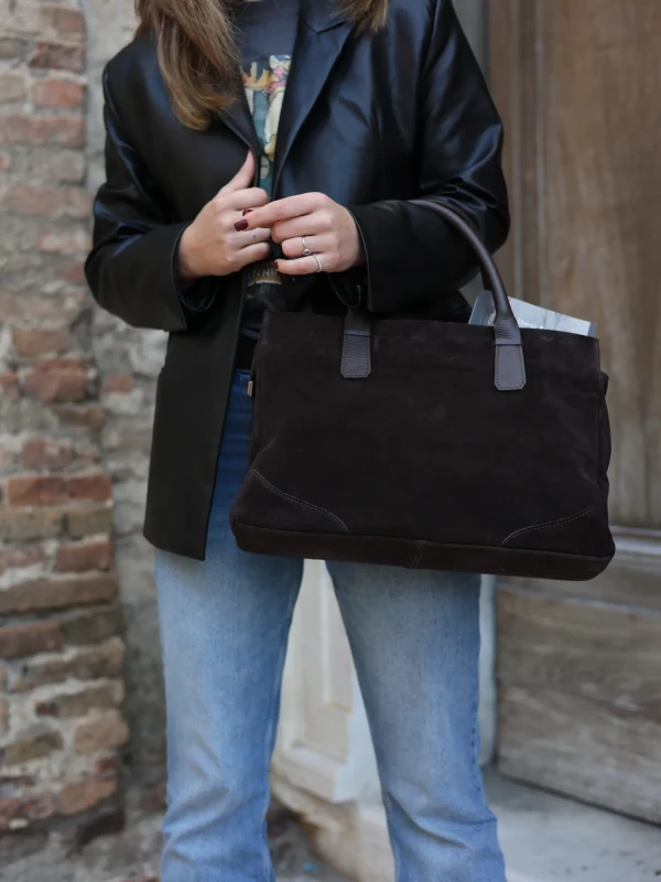 Сумка з натуральної замші