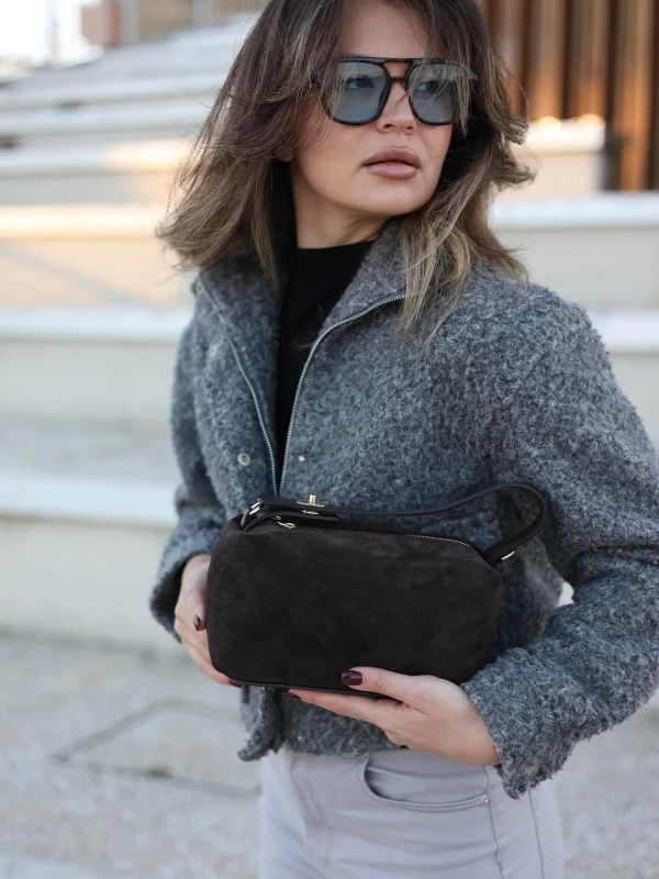 Сумка з натуральної замші