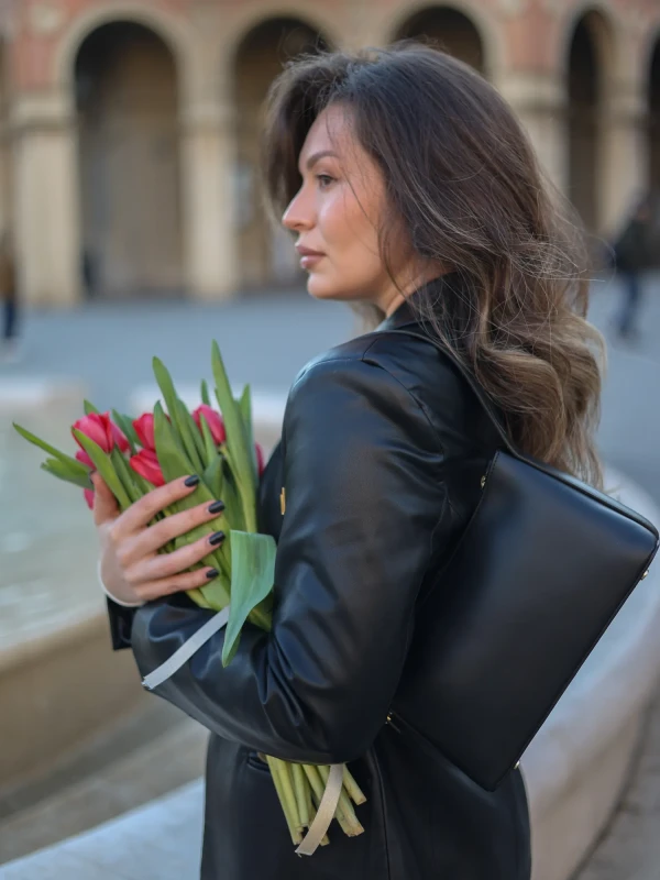 Сумка класична з натуральної шкіри 