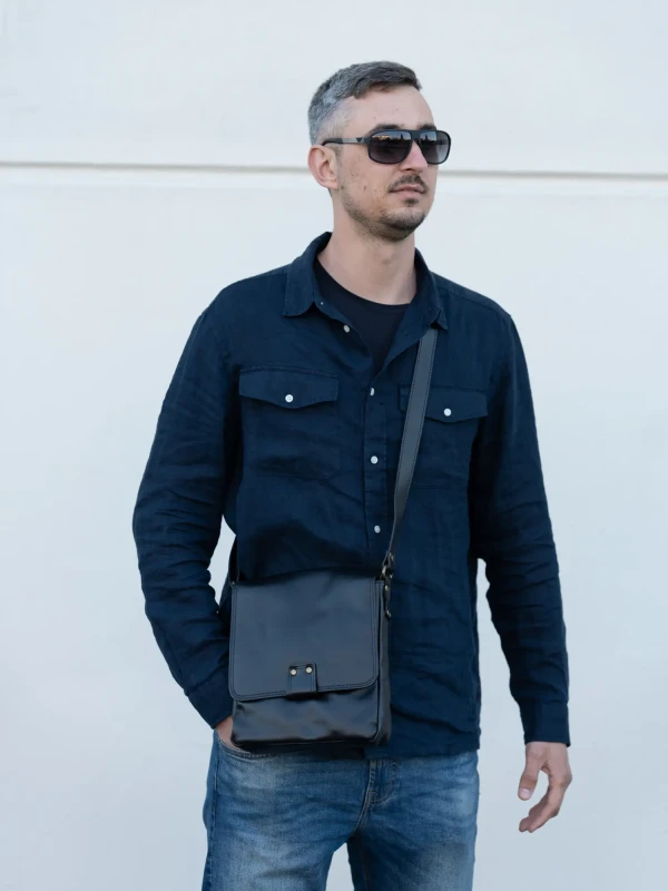 Сумка кросбоді з натуральної шкіри 